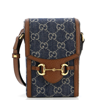 Gucci Horsebit 1955 Crossbody Bag GG Denim Mini