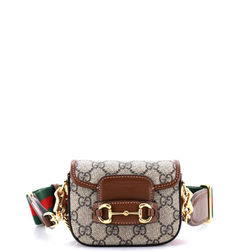 Gucci Horsebit 1955 Flap Wallet with Strap GG Coated Canvas