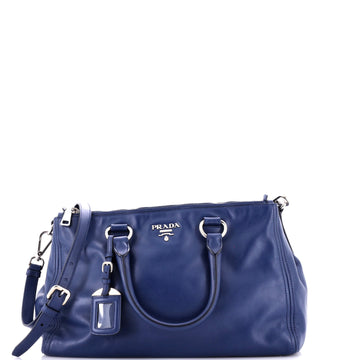 Prada Double Zip Convertible Tote Soft Calf Large
