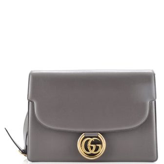 Gucci GG Ring Shoulder Bag Leather Medium