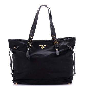 Prada Belted Tote Tessuto and Leather Medium