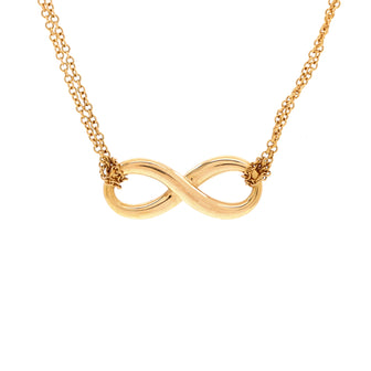 Tiffany & Co. Infinity Double Chain Pendant Necklace 18K Rose Gold