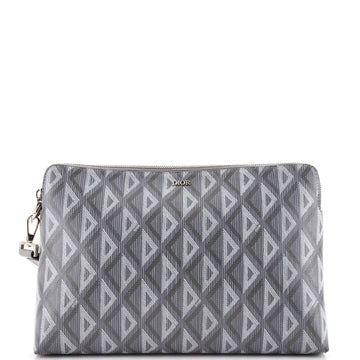 Christian Dior A5 Pouch CD Diamond Coated Canvas