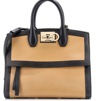 Salvatore Ferragamo Studio Satchel Leather Small