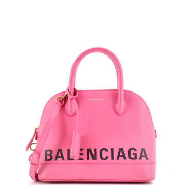 Balenciaga Logo Ville Bag Leather Small