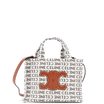 Celine Cabas Thais Tote Printed Canvas Small