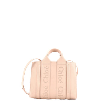 Chloe Woody Convertible Tote Leather Small