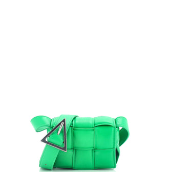 Bottega Veneta Cassette Crossbody Bag Padded Maxi Intrecciato Leather Candy