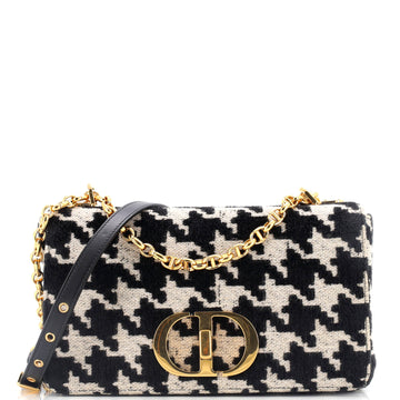 Christian Dior Caro Bag Macro-Houndstooth Fabric Medium