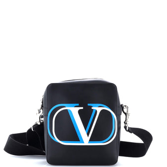 Valentino Garavani Vlogo Square Crossbody Bag Printed Leather Small