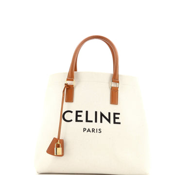 Celine Horizontal Cabas Tote Canvas with Leather Small