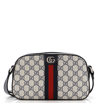 Gucci Ophidia Camera Shoulder Bag GG Coated Canvas with Leather Small