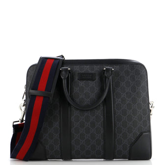 Gucci Convertible Zip Around Briefcase GG Coated Canvas Medium
