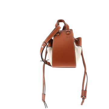 Loewe Hammock Bag Leather and Canvas Mini