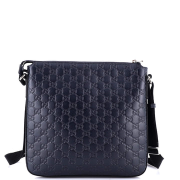 Gucci Signature Zip Messenger Bag Guccissima Leather Medium