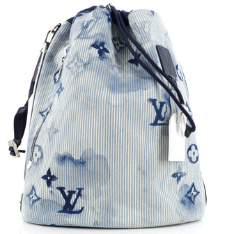 Louis Vuitton Sac Marin Bag Limited Edition Monogram Watercolor Stripes Denim