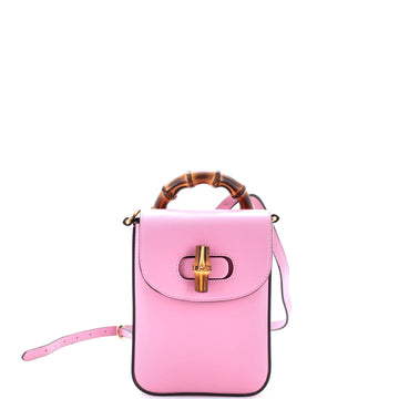 Gucci Bamboo Top Handle Backpack Leather Mini