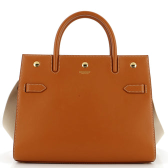 Burberry Title Top Handle Bag Leather Medium