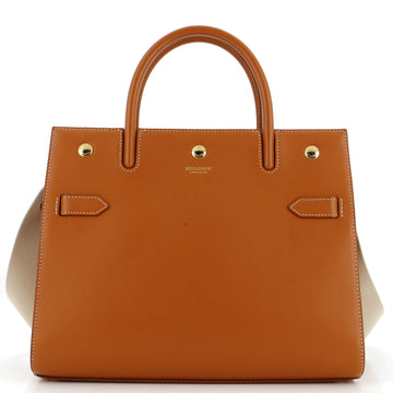Burberry Title Top Handle Bag Leather Medium