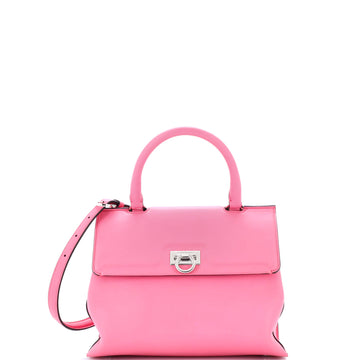 Salvatore Ferragamo Trifolio Top Handle Bag Leather Small