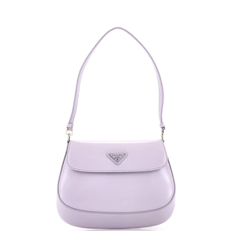 Prada Cleo Flap Shoulder Bag Spazzolato Leather Small