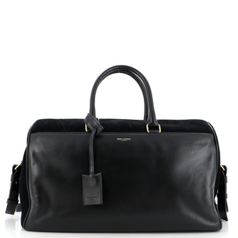 Saint Laurent Classic Duffle Bag Leather with Suede 12