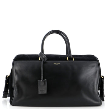Saint Laurent Classic Duffle Bag Leather with Suede 12