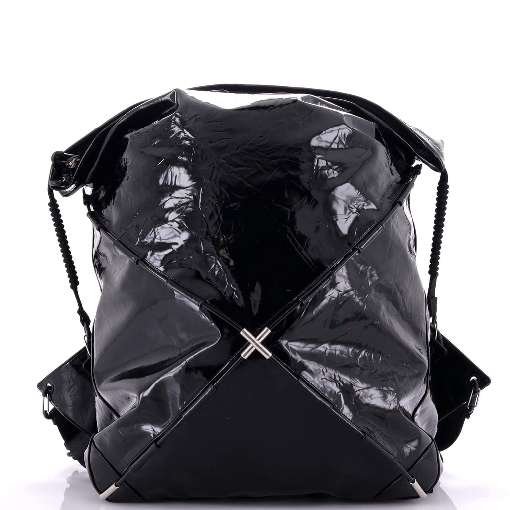 bottega leather backpack Bottega Veneta Tent Backpack Leather Black 3284941