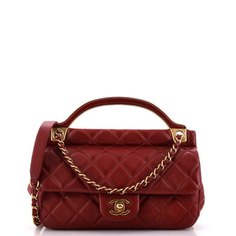 Chanel Lady Handle Flap Bag Quilted Calfskin Small
