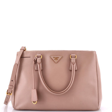 Prada Double Zip Lux Tote Saffiano Leather Medium
