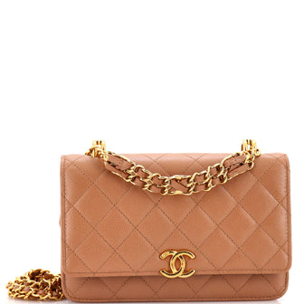Chanel Coco First Wallet on Chain Quilted Caviar