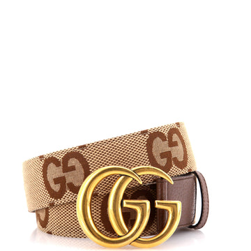 Gucci GG Marmont Belt Jumbo GG Canvas and Leather Wide