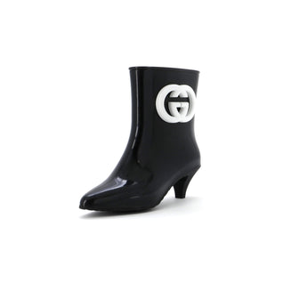 Gucci Women's Interlocking G Ankle Rain Boots Rubber