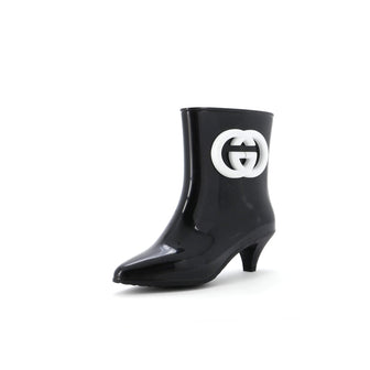 Gucci Women's Interlocking G Ankle Rain Boots Rubber