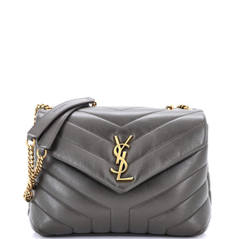 Saint Laurent Loulou Shoulder Bag Matelasse Chevron Leather Small