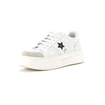 Christian Dior Women's Star Low-Top Platform Sneakers Leather and Suede