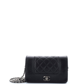 Chanel Mademoiselle Vintage Wallet on Chain Quilted Sheepskin
