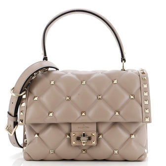 Valentino Garavani Candystud Top Handle Bag Leather Medium