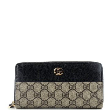 Gucci GG Marmont Zip Around Wallet GG Coated Canvas and Leather