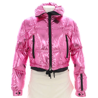 Moncler Women's Grenoble Valsorey Cropped Puffer Jacket Quilted Polyamide with Down