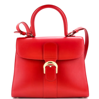 Delvaux Brillant Top Handle Bag Leather MM