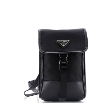 Prada Buckle Messenger Bag Re-Nylon with Saffiano Leather Mini