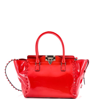 Valentino Garavani Rockstud Tote Rigid Patent Small