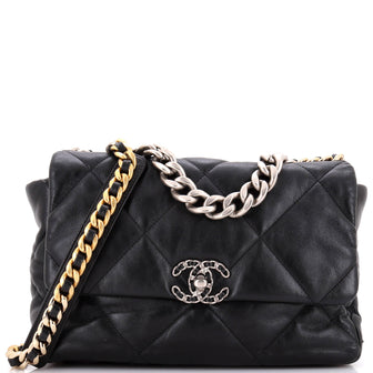 Chanel 19 Flap Bag Quilted Leather Large