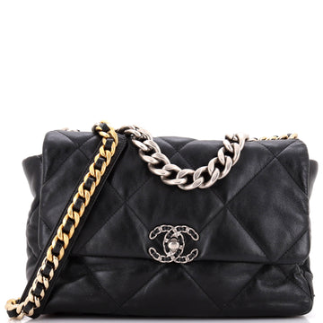Chanel 19 Flap Bag Quilted Leather Large