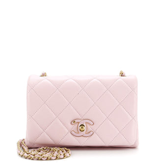 Chanel Enamel Multi CC Chain Flap Bag Quilted Lambskin Mini