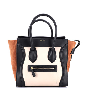 Celine Tricolor Luggage Bag Leather Micro