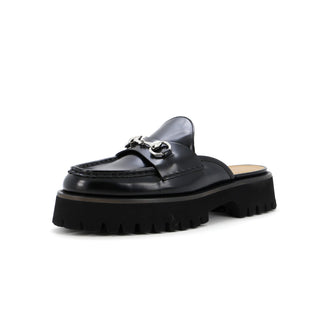 Gucci Women's Horsebit Flatform Mules Leather