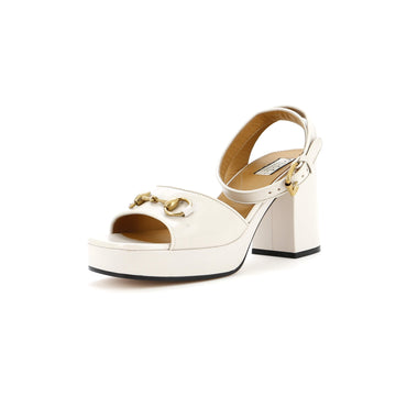 Gucci Women's Lady Horsebit Heeled Sandals Leather