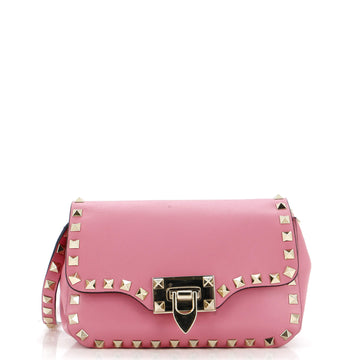 Valentino Garavani Rockstud Flip Lock Flap Bag Leather Mini